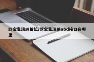 欧宝麦瑞纳价位/欧宝麦瑞纳obd接口在哪里